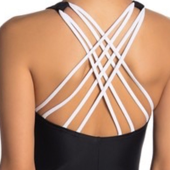 Adidas Logo Sexy Back One Piece Swimsuit - Picture 4 of 15